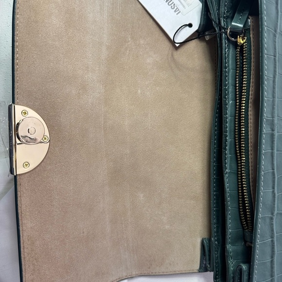 NEW JASON WU ORBIT SAGE LEAF GREEN LEATHER CROC EMBOSSED BAG AUTHENTIC - Picture 14 of 15